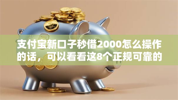 支付宝新口子秒借2000怎么操作的话，可以看看这8个正规可靠的贷款平台