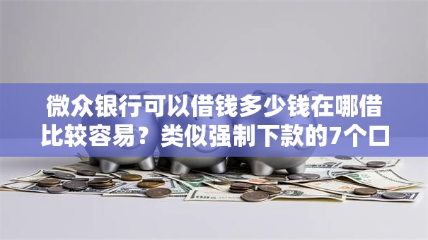 微众银行可以借钱多少钱在哪借比较容易？类似强制下款的7个口子参考