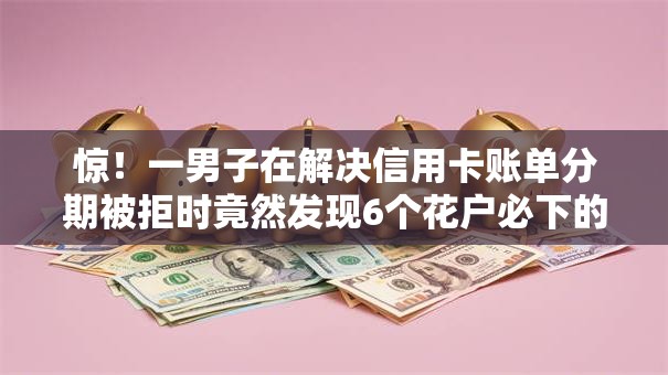 惊！一男子在解决信用卡账单分期被拒时竟然发现6个花户必下的平台100%通过率，事后分享了出来