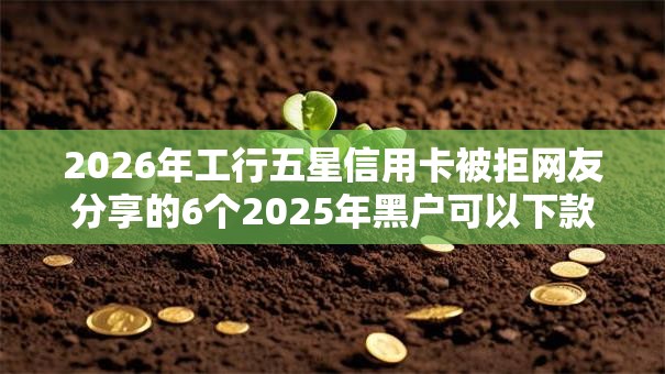 2026年工行五星信用卡被拒网友分享的6个2025年黑户可以下款的口子我觉得不错！