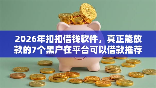 2026年扣扣借钱软件，真正能放款的7个黑户在平台可以借款推荐