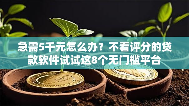 急需5千元怎么办？不看评分的贷款软件试试这8个无门槛平台