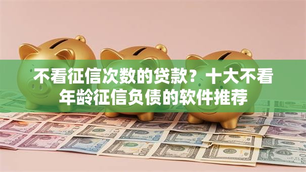 不看征信次数的贷款？十大不看年龄征信负债的软件推荐