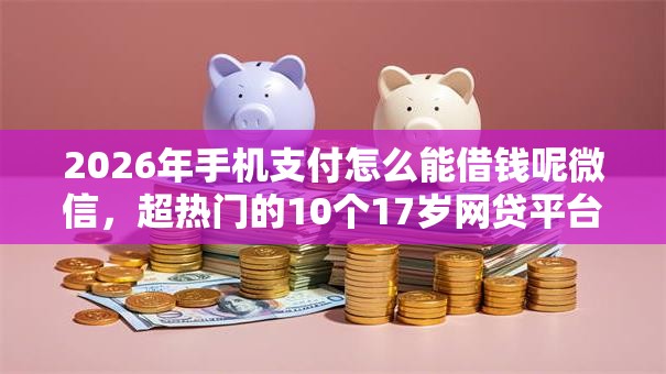 2026年手机支付怎么能借钱呢微信，超热门的10个17岁网贷平台推荐