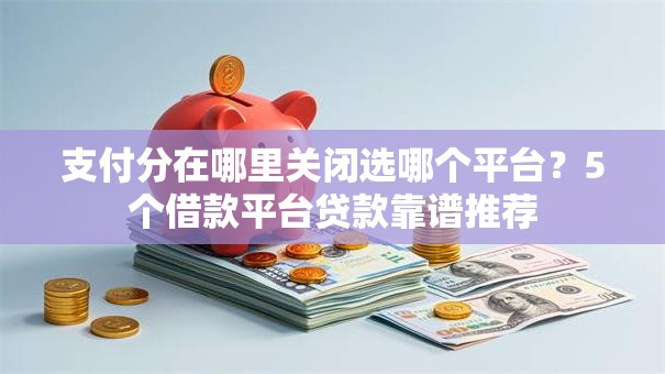 支付分在哪里关闭选哪个平台？5个借款平台贷款靠谱推荐
