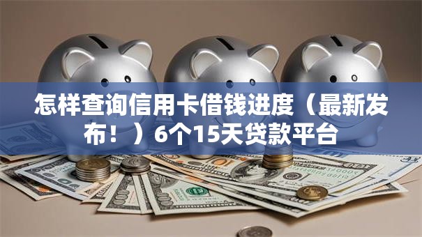 怎样查询信用卡借钱进度（最新发布！）6个15天贷款平台