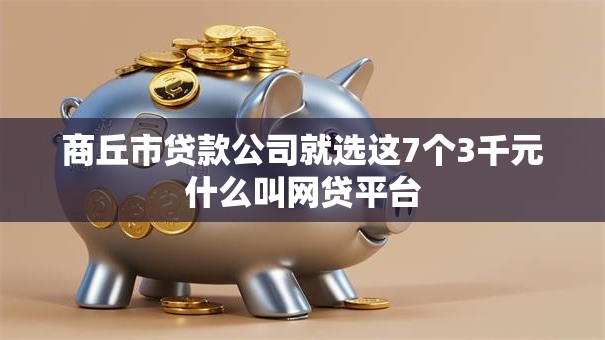 商丘市贷款公司就选这7个3千元什么叫网贷平台