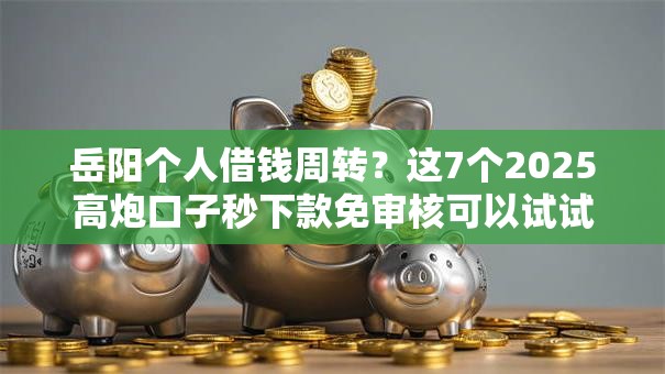 岳阳个人借钱周转？这7个2025高炮口子秒下款免审核可以试试