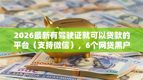 2026最新有驾驶证就可以贷款的平台（支持微信），6个网贷黑户最容易最好下款的平台无私分享