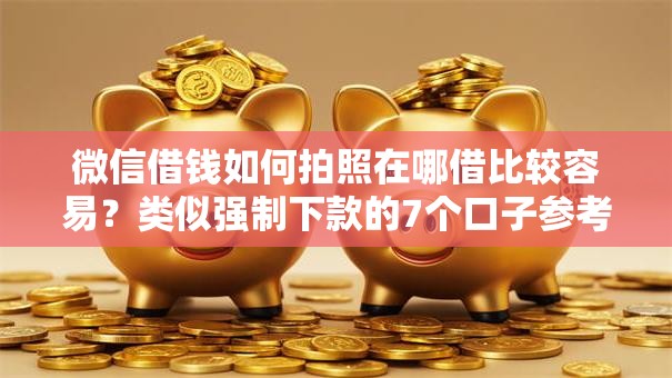 微信借钱如何拍照在哪借比较容易？类似强制下款的7个口子参考