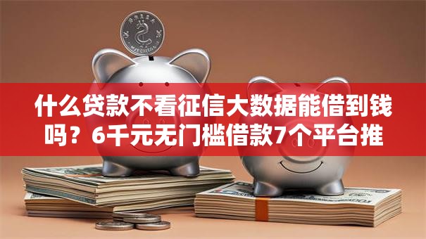 什么贷款不看征信大数据能借到钱吗？6千元无门槛借款7个平台推荐
