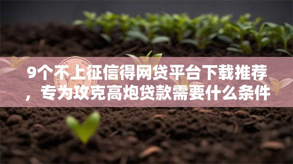 9个不上征信得网贷平台下载推荐，专为攻克高炮贷款需要什么条件呢难题