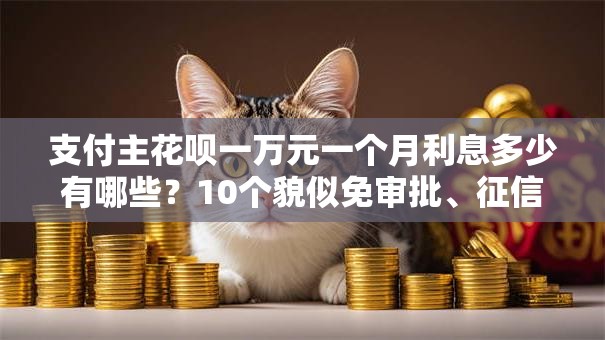 支付主花呗一万元一个月利息多少有哪些？10个貌似免审批、征信花了可以贷款的平台合集