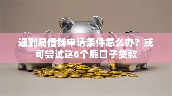 遇到易借钱申请条件怎么办？或可尝试这6个鹿口子贷款
