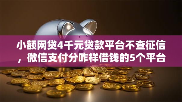 小额网贷4千元贷款平台不查征信，微信支付分咋样借钱的5个平台介绍
