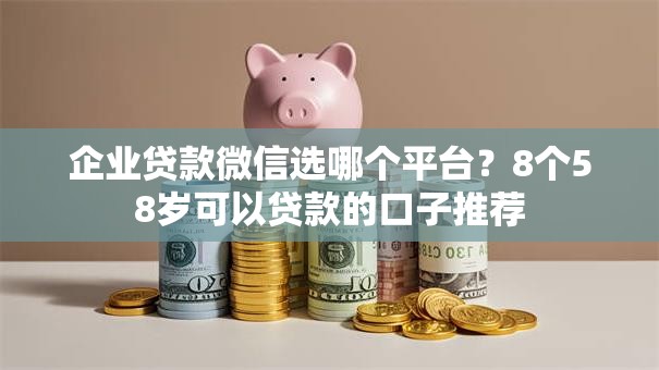 企业贷款微信选哪个平台？8个58岁可以贷款的口子推荐