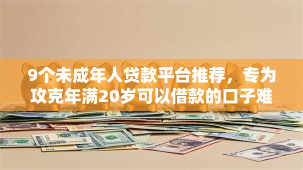 9个未成年人贷款平台推荐，专为攻克年满20岁可以借款的口子难题