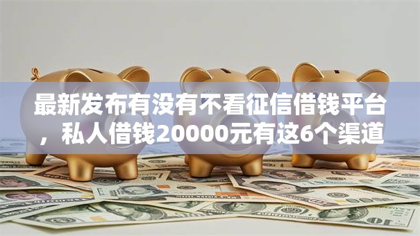 最新发布有没有不看征信借钱平台，私人借钱20000元有这6个渠道
