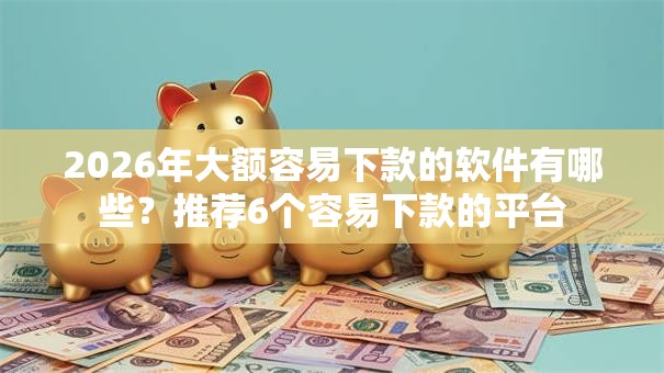 2026年大额容易下款的软件有哪些？推荐6个容易下款的平台