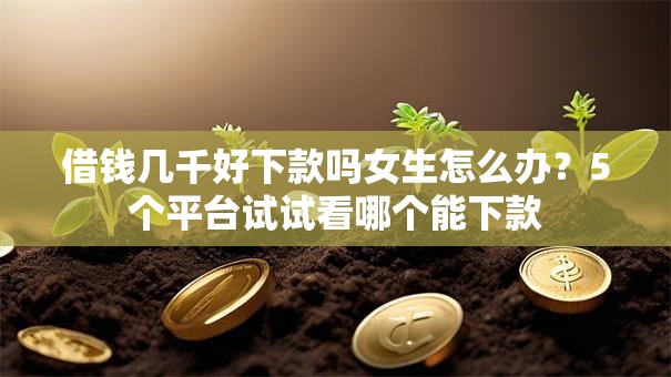 借钱几千好下款吗女生怎么办？5个平台试试看哪个能下款
