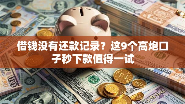 借钱没有还款记录？这9个高炮口子秒下款值得一试