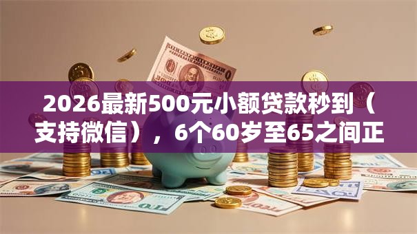 2026最新500元小额贷款秒到（支持微信），6个60岁至65之间正规借款平台无私分享