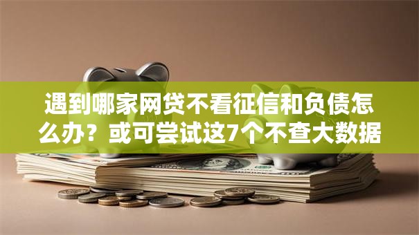 遇到哪家网贷不看征信和负债怎么办？或可尝试这7个不查大数据的网贷口子