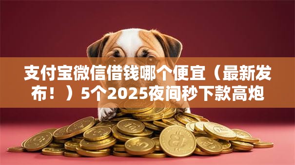 支付宝微信借钱哪个便宜（最新发布！）5个2025夜间秒下款高炮口子