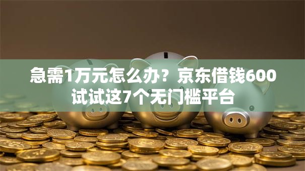 急需1万元怎么办？京东借钱600试试这7个无门槛平台