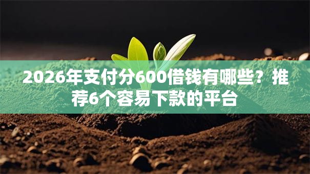 2026年支付分600借钱有哪些？推荐6个容易下款的平台