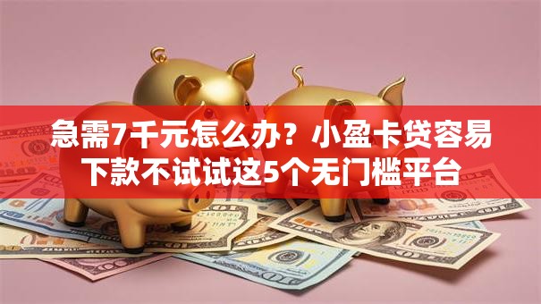 急需7千元怎么办？小盈卡贷容易下款不试试这5个无门槛平台