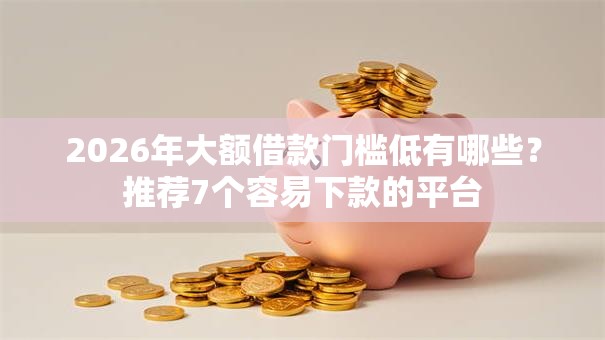 2026年大额借款门槛低有哪些？推荐7个容易下款的平台