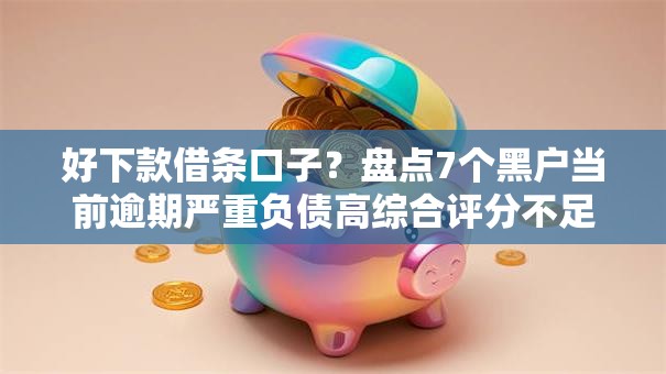 好下款借条口子？盘点7个黑户当前逾期严重负债高综合评分不足能下款的平台给你参考