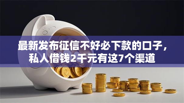 最新发布征信不好必下款的口子，私人借钱2千元有这7个渠道