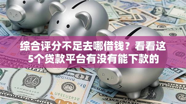 综合评分不足去哪借钱？看看这5个贷款平台有没有能下款的