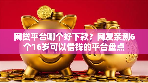 网贷平台哪个好下款？网友亲测6个16岁可以借钱的平台盘点