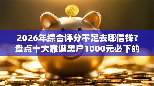 2026年综合评分不足去哪借钱？盘点十大靠谱黑户1000元必下的口子