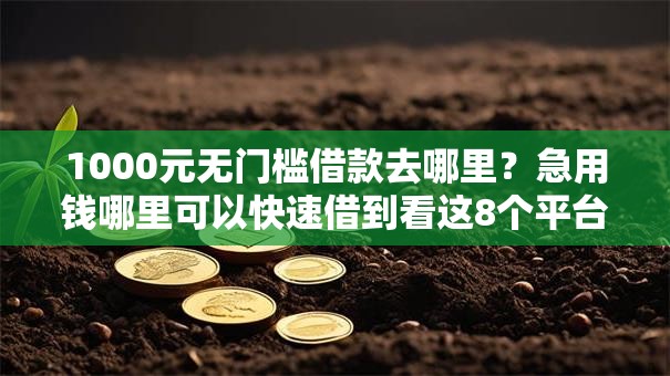 1000元无门槛借款去哪里?急用钱哪里可以快速借到看这8个平台 1000元无门槛借款去哪里?急用钱哪里可以快速借到看这8个平台