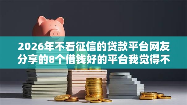 2026年不看征信的贷款平台网友分享的8个借钱好的平台我觉得不错！
