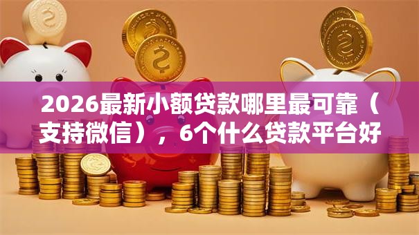 2026最新小额贷款哪里最可靠（支持微信），6个什么贷款平台好下款无私分享