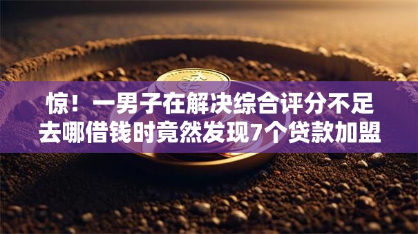 惊！一男子在解决综合评分不足去哪借钱时竟然发现7个贷款加盟平台，事后分享了出来