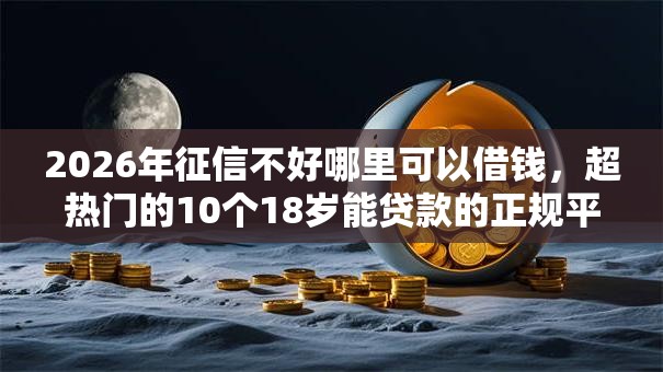 2026年征信不好哪里可以借钱，超热门的10个18岁能贷款的正规平台推荐