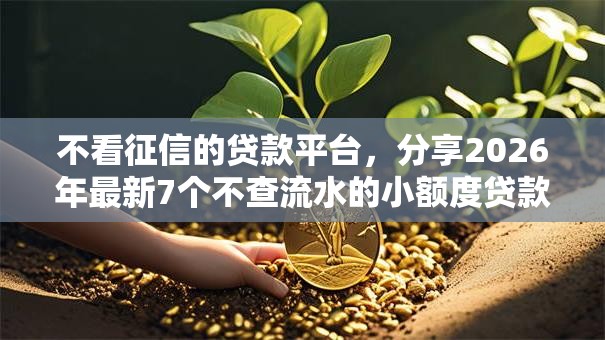 不看征信的贷款平台，分享2026年最新7个不查流水的小额度贷款软件