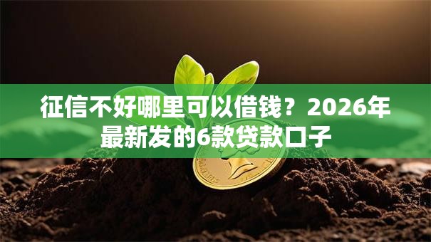 征信不好哪里可以借钱？2026年最新发的6款贷款口子