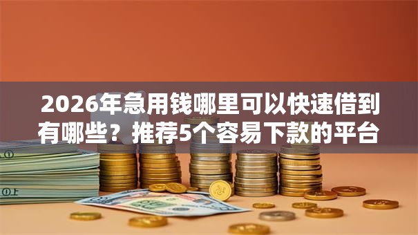 2026年急用钱哪里可以快速借到有哪些？推荐5个容易下款的平台