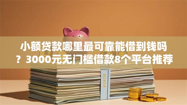小额贷款哪里最可靠能借到钱吗？3000元无门槛借款8个平台推荐