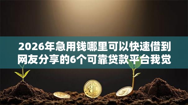 2026年急用钱哪里可以快速借到网友分享的6个可靠贷款平台我觉得不错！