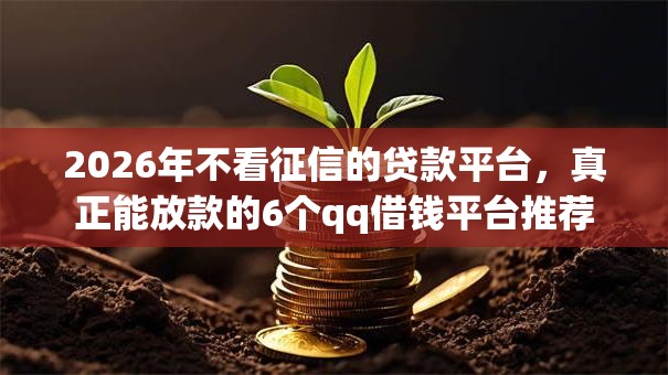 2026年不看征信的贷款平台，真正能放款的6个qq借钱平台推荐