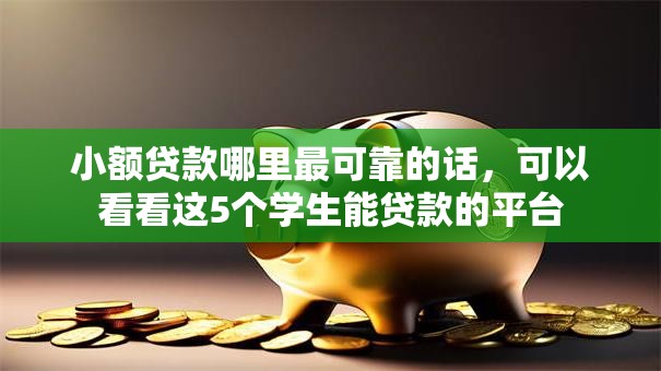 小额贷款哪里最可靠的话，可以看看这5个学生能贷款的平台