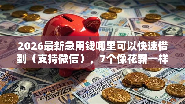2026最新急用钱哪里可以快速借到（支持微信），7个像花薪一样能借30天的口子无私分享